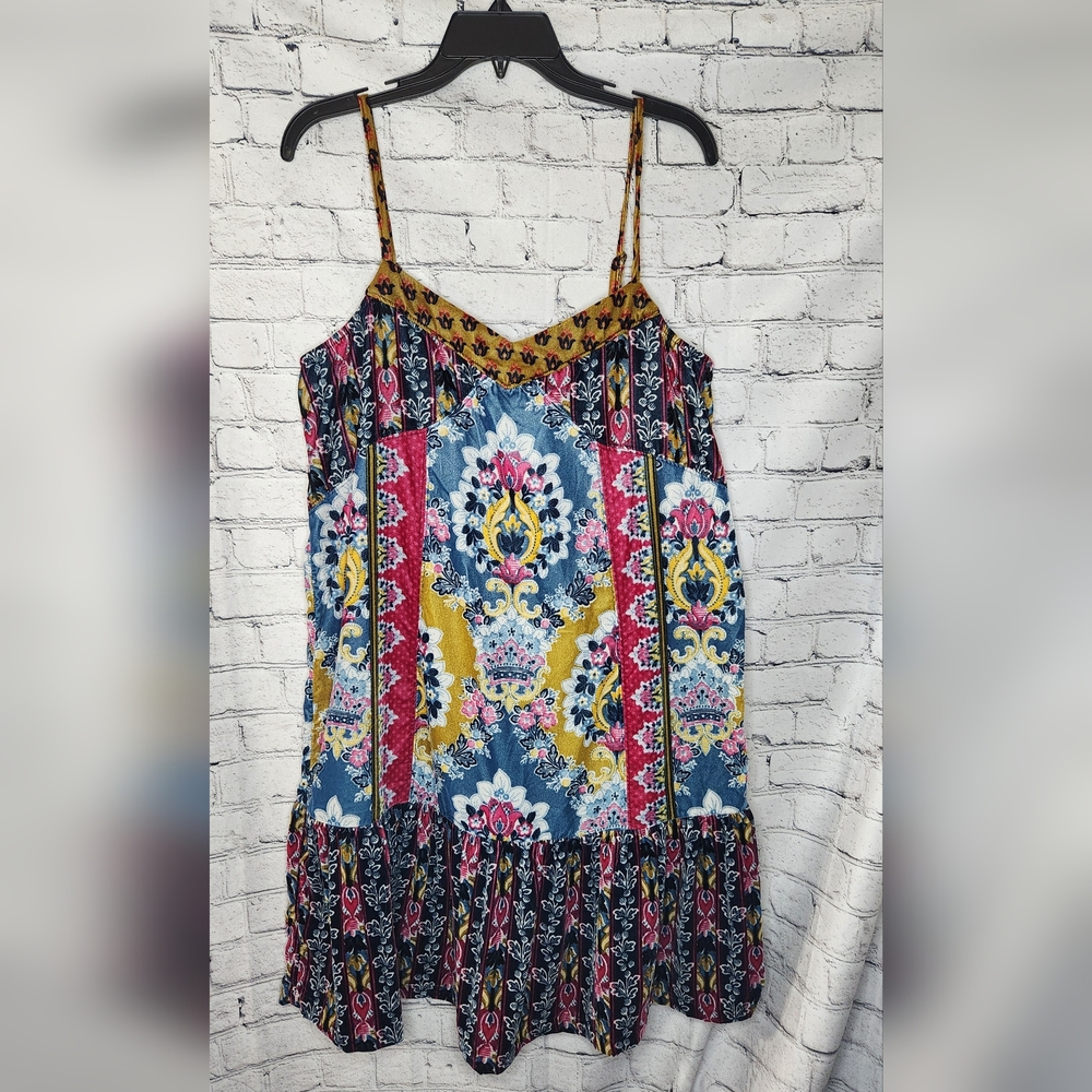 Anthropologie‎ Zadie Fall Statement Boho Paisley Velour Dress Size Medium